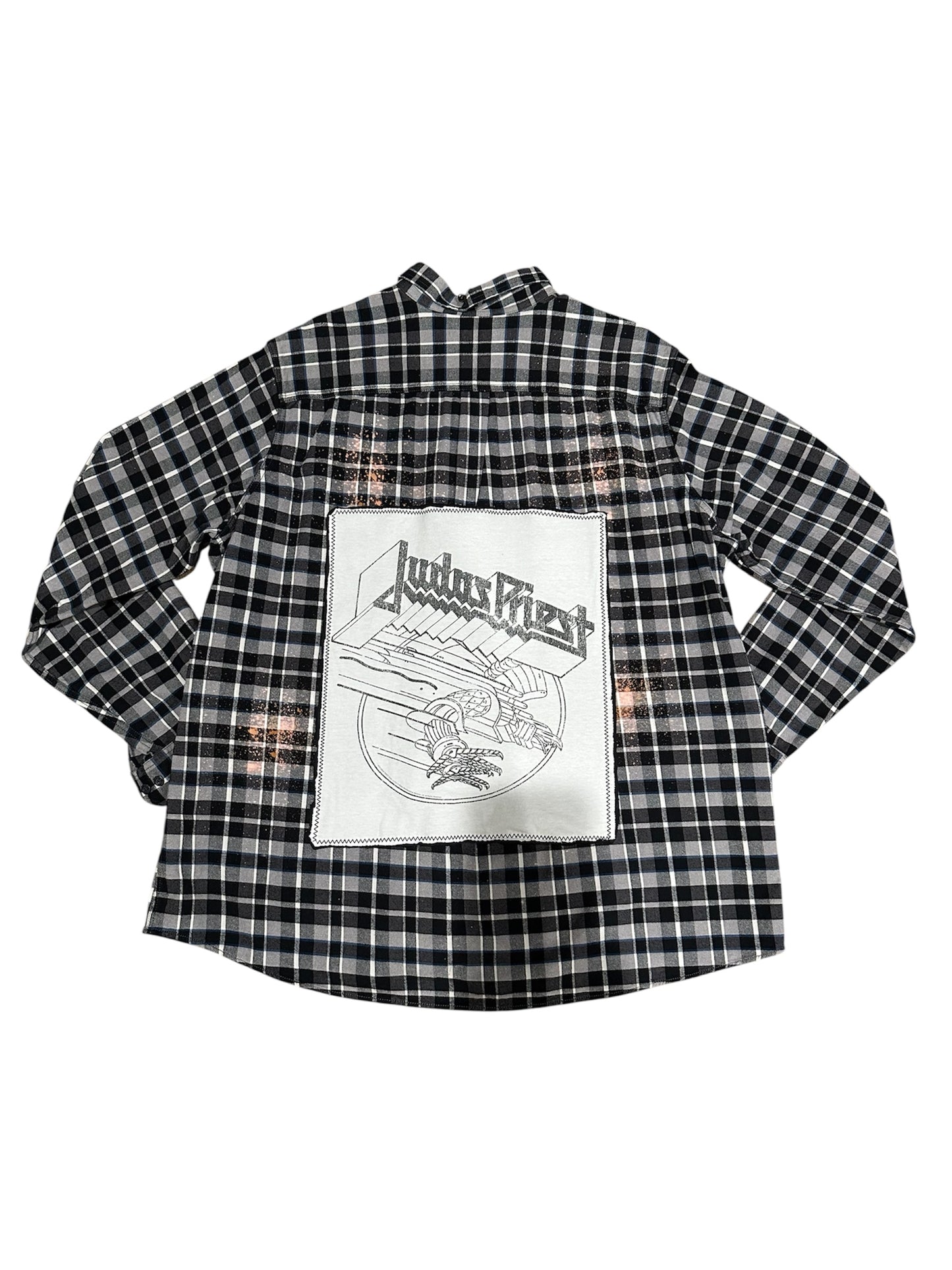 Upcycled Band Tee Flannel ft Judas Priest