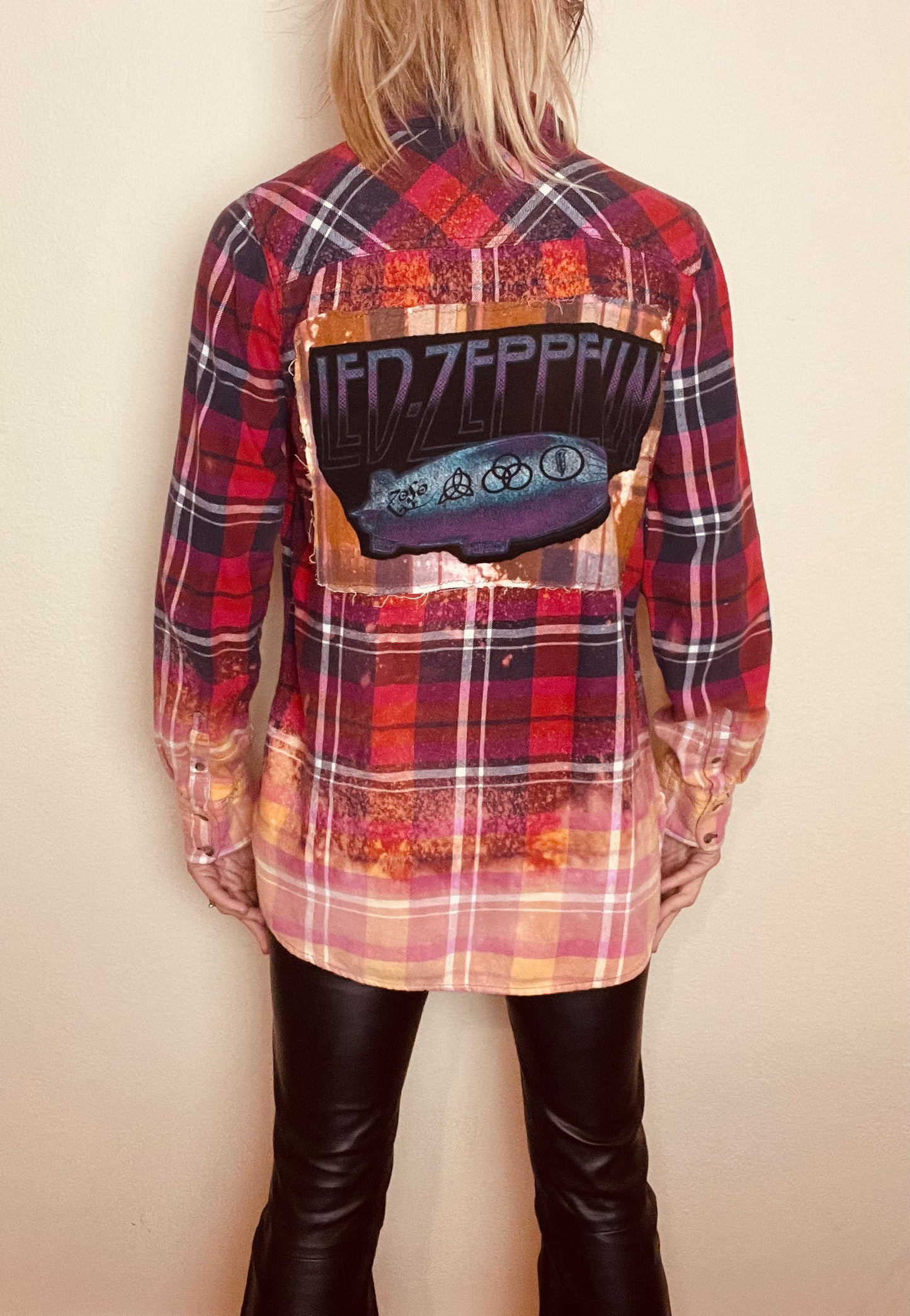 Led Zeppelin Vintage Style Distressed Flannel