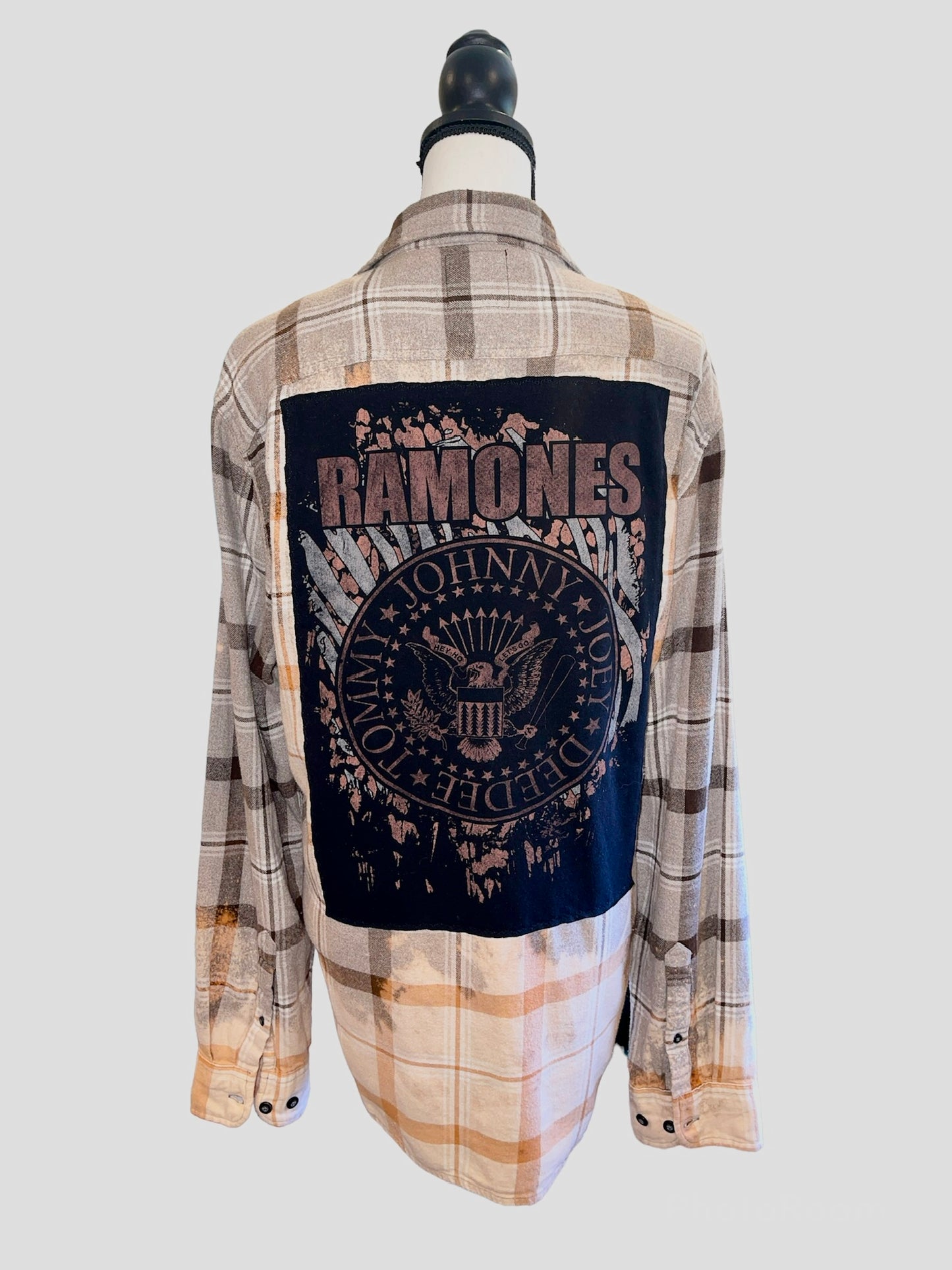 Ramones Vintage Style Distressed Flannel