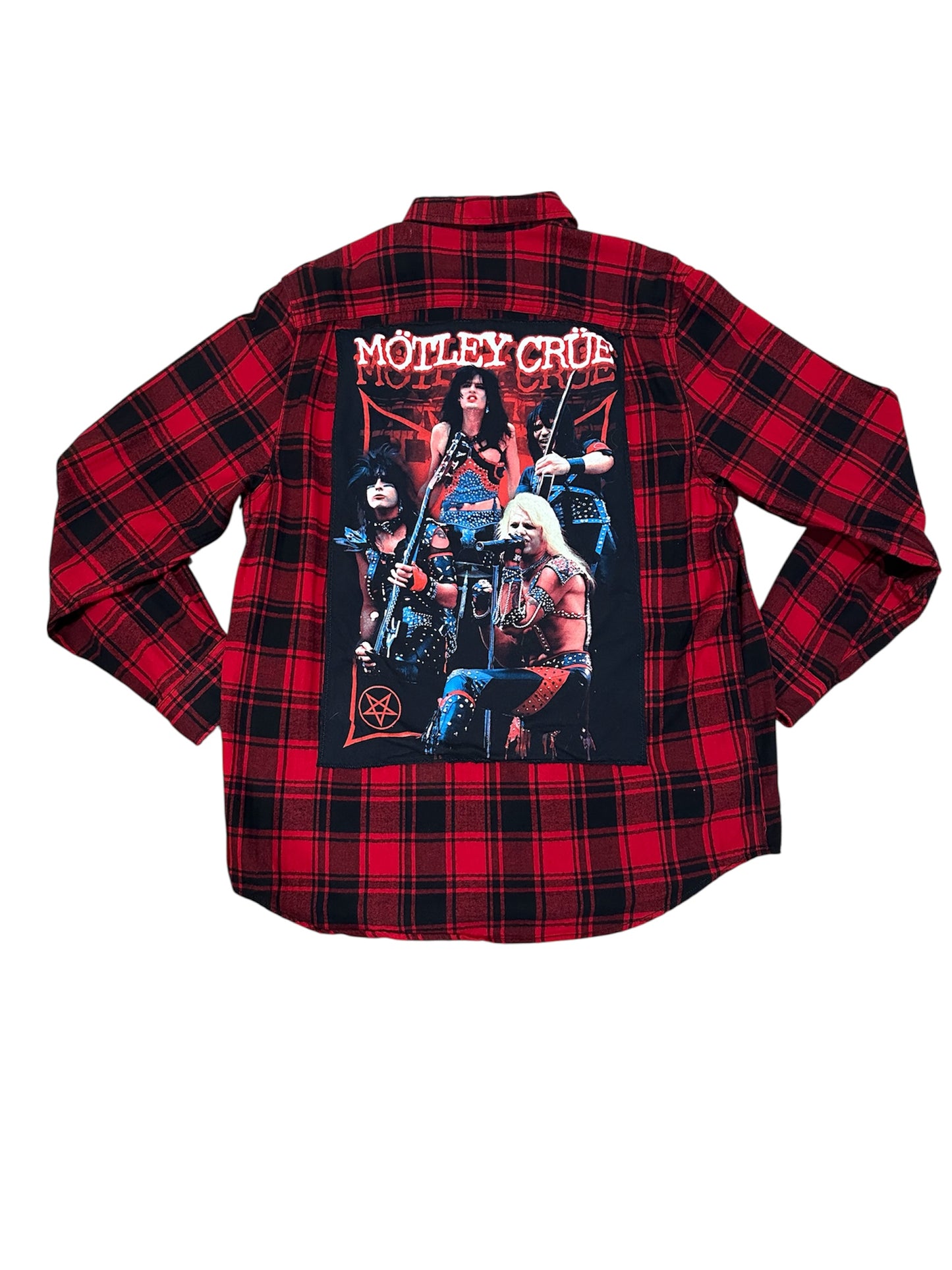 Upcycled Band Tee Flannel ft. Motley Crue