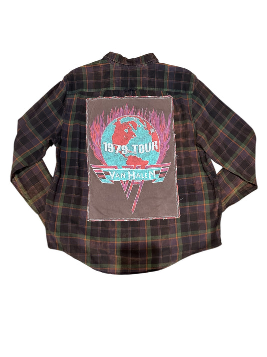 Upcycled Flannel ft Van Halen