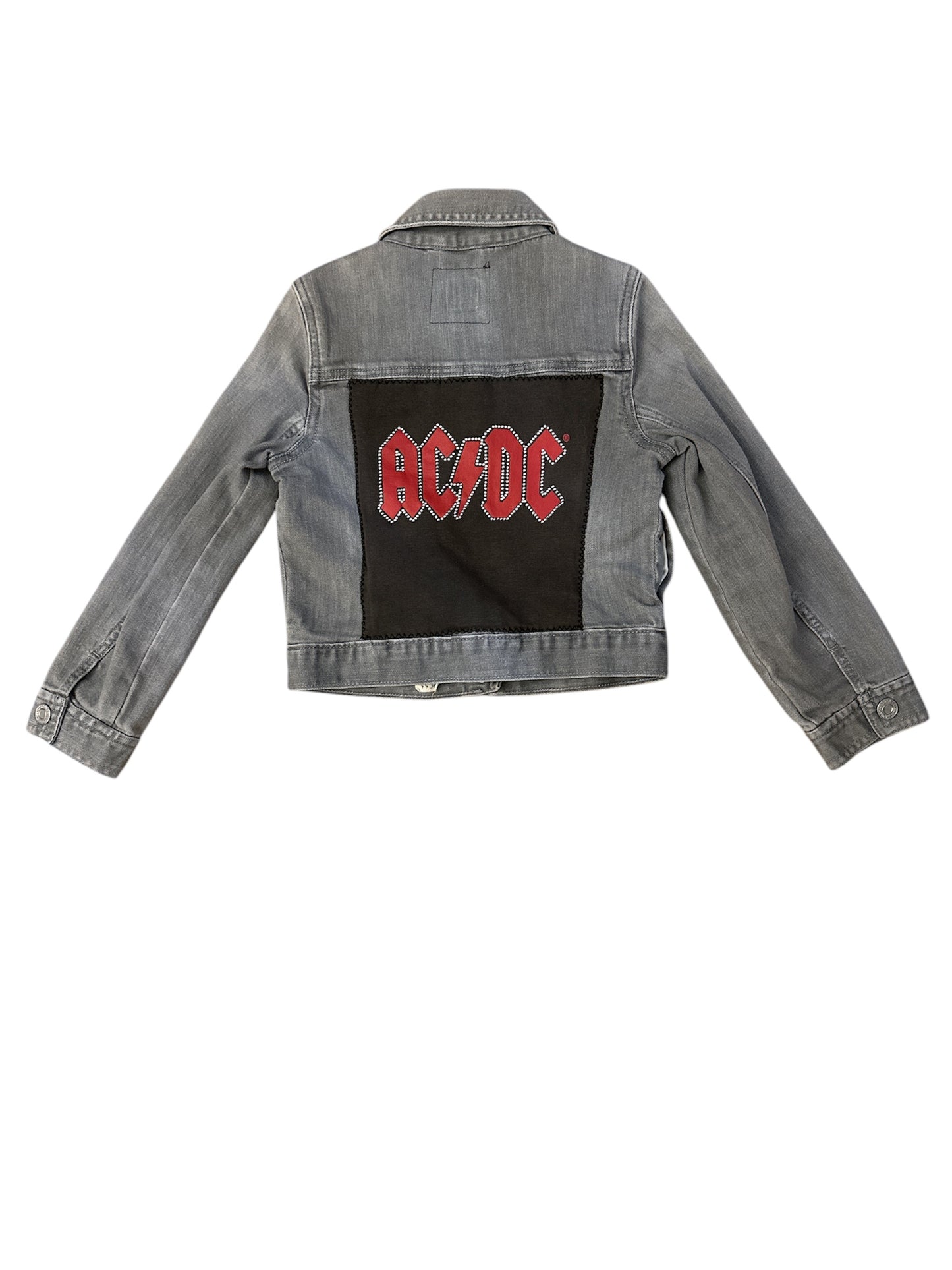 Upcycled Girls Denim Jacket featuring AC/DC