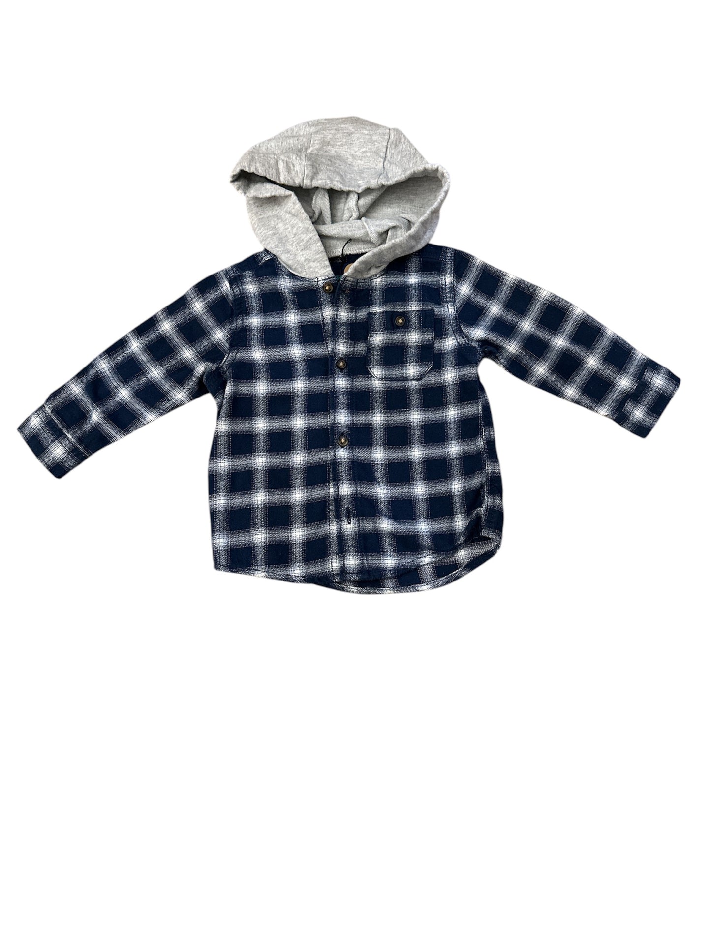 Upcycled baby ZOSO hooded flannel