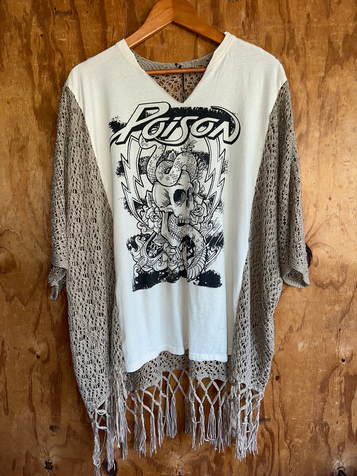 Upcycled knit Poncho ft. Poison