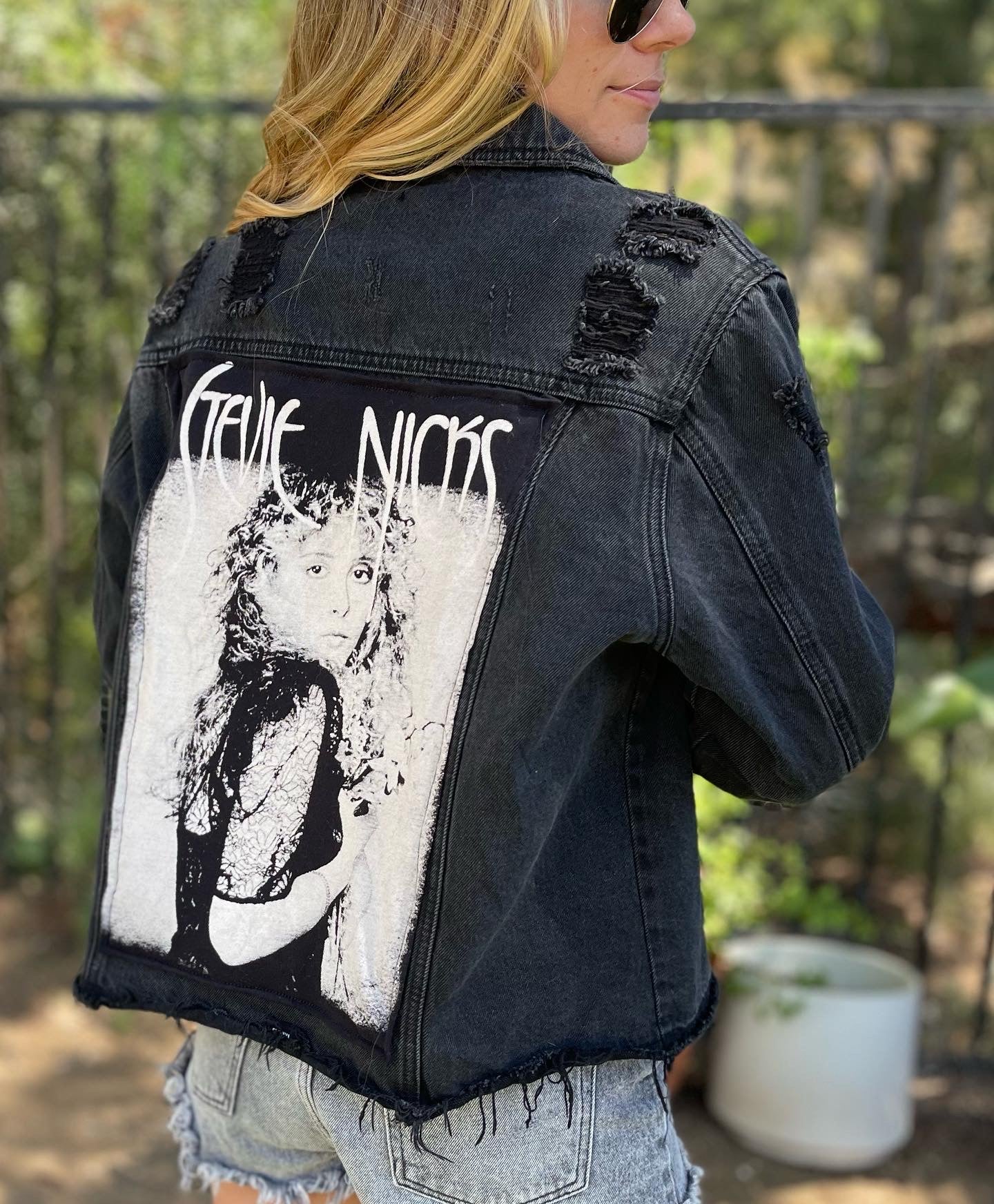 Stevie Nicks Distressed Denim Jacket