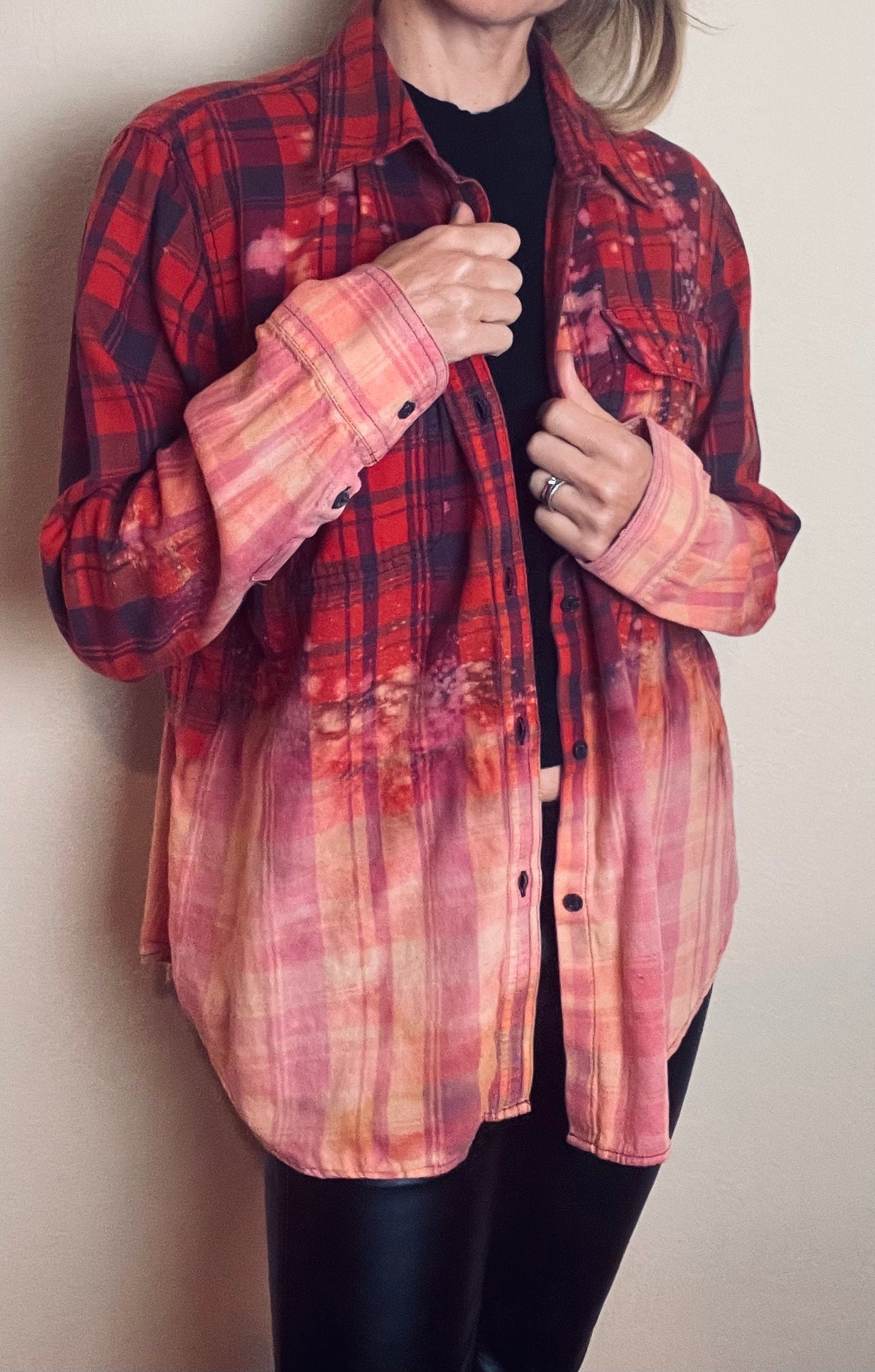 AC/DC Distressed Lightweight Flannel