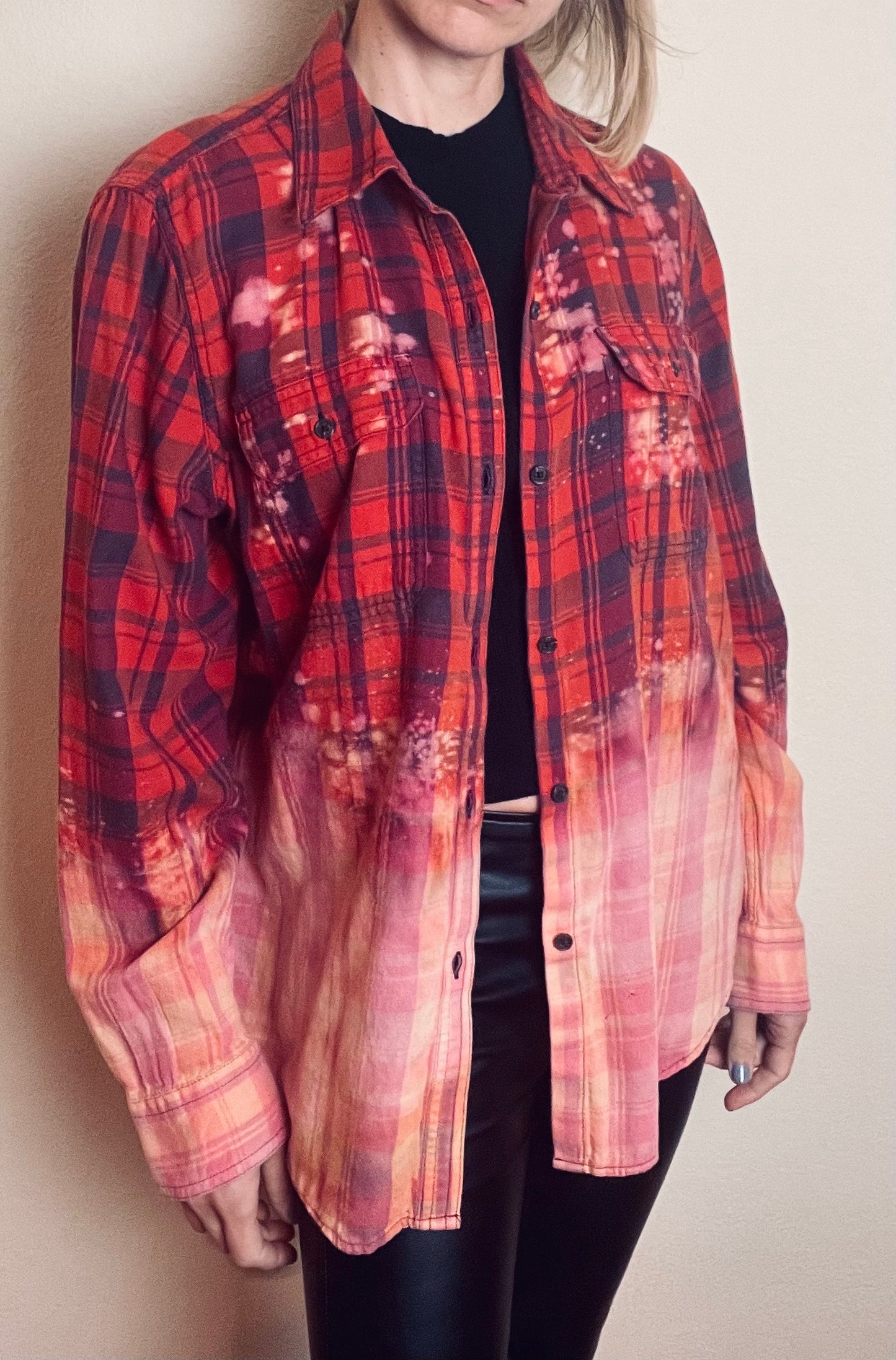 AC/DC Distressed Lightweight Flannel