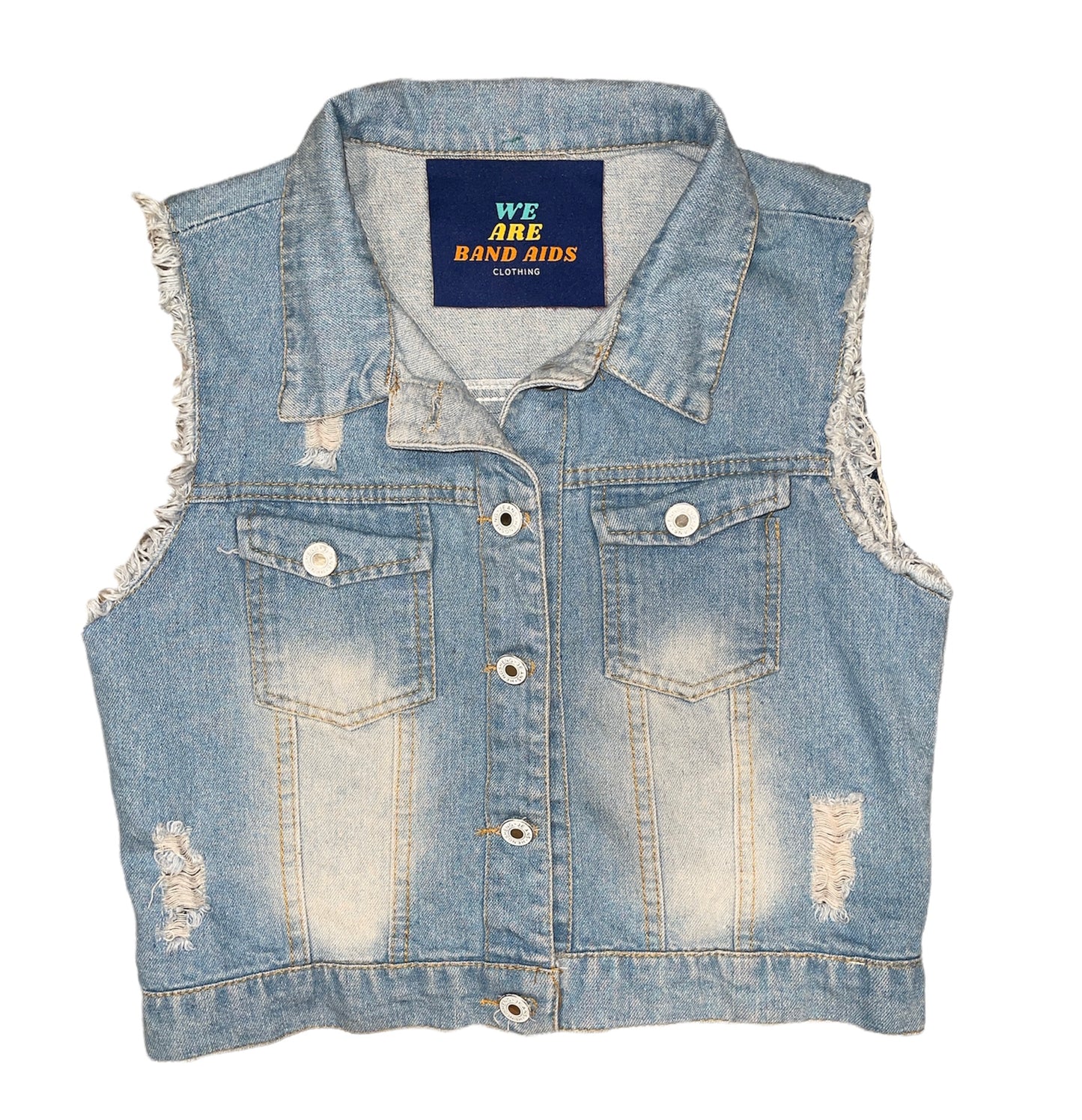Whitney Houston Cropped Denim Vest