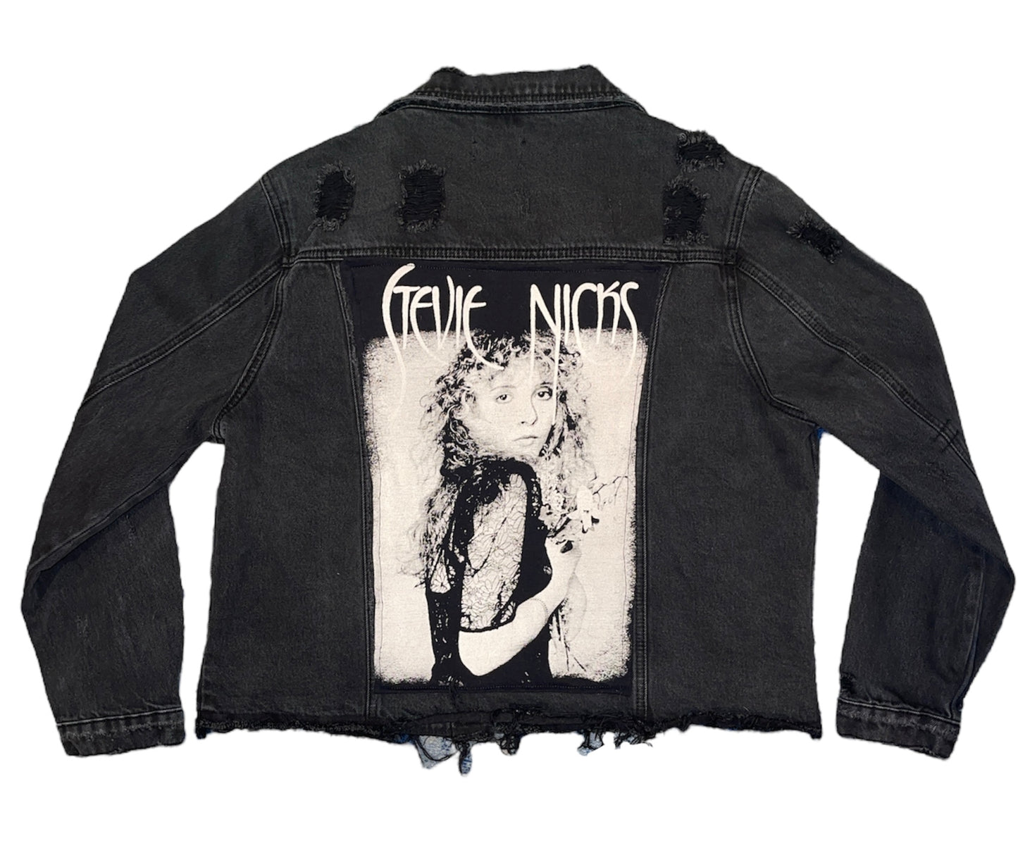 Stevie Nicks Distressed Denim Jacket