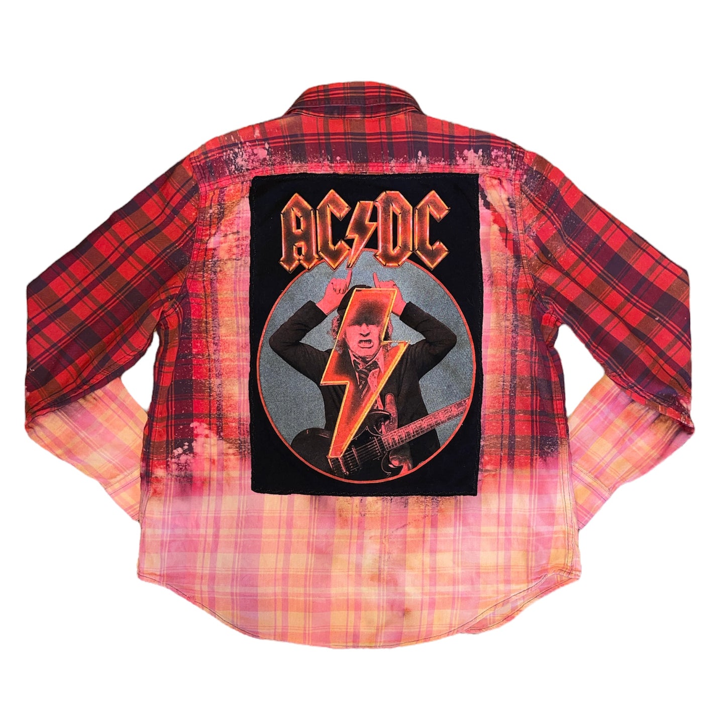 AC/DC Distressed Lightweight Flannel